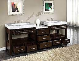 For the average master bathroom vanity, a vanity height of 32 to 36 should be comfortable. 92 Inch Melita Vanity Extra Large Sink Chest 92 Inch Double Vanity