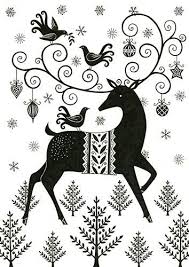 Black And White Deer Clipart Images Black And White Reindeer White Reindeer Vintage Reindeer Reindeer Silhouette