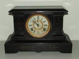 Mantel clocks have been a design centerpiece since domestic clocks made an appearance in the 1600s. Antique 1882 Ansonia Black Iron Victorian Mantel Shelf Clock Victorianartdecoamericana Antique Clocks Antique Mantel Clocks Mantel Clocks