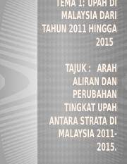 Mengenalpasti arah aliran tingkat upah purata di malaysia dari tahun 2011 hingga tahun 2015. Tema 1 Miri 5 Pptx Tema 1 Perbandingan Tingkat Upah Mengikut Strata Dari Tahun 2011 Hingga Tahun 2015 Latar Belakang Kajian U25a0 Kegiatan Ekonomi Di Course Hero