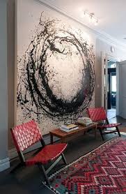 Black White Leather Rug Great For A Long Hallway Or Awkward Wall Decor Abstract Painting Abstract