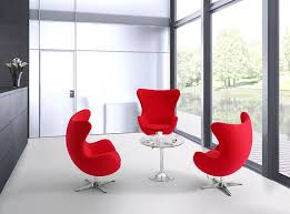 Red Color Swivel Chairs Reception Chairs Egg Chairs Online Furniture Store Sale Contemporary Arm Chairs Living Room Egg Chair Furniture