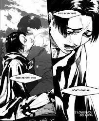 I know this is super weird and probably not the best lel, but i tried. Eren Dies In Levi S Arms Ereri Ereri Attack On Titan Anime Attack On Titan Levi