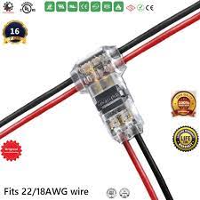 Wire Connectors Low Voltage T Tap Wire Connectors 3 Way Wire Connector T Type 2 Pinfor Led Strip Automotive Connection 24 20awg Connectors Aliexpress