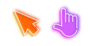 Orange Arrow And Purple Hand Neon Purple Hands Neon Purple