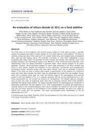 F., qu, h., and wang, j. Pdf Re Evaluation Of Silicon Dioxide E 551 As A Food Additive