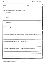 Great Weathering Resources Weathering And Erosion Erosion Worksheet Template