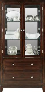 Antique dark oak tiger wood lion head curved glass curio china cabinet. Dark Wood China Cabinets