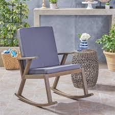 Fit right for wooden chairs. Noble House Champlain Outdoor Acacia Wood Rocking Chair Cushions Gray Dark Gray 304651