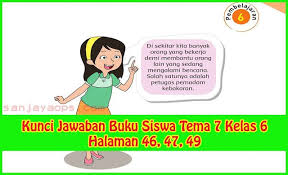 Jawaban soal ini pada buku tematik tema 3 berjudul peduli terhadap makhluk hidup subtema 1 pembelajaran 1 pada halaman 2 3 4 dan 6. Kunci Jawaban Tema 7 Kelas 6 Halaman 46 47 49 Di 2020 Buku Kepemimpinan Kurikulum