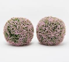 Amazon's choicefor faux floral stems. Wicker Park Set Of 2 13 Faux Flower Indoor Outdoor Garden Spheres Qvc Com Garden Spheres Faux Flowers Indoor Flowers