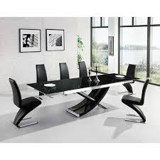 Maybe you would like to learn more about one of these? Hanover Glass Extendable Dining Table With 6 Hereford Black Chairs Elegant Furniture Uk