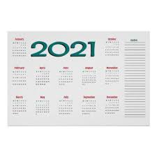 2021 Calendar Poster Zazzle Com In 2020 2021 Calendar Calendar Poster Print Calendar