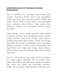 Biro sukan dan rekreasi telah menganjurkan kejohanan piala pengetua yang telah dilangsungkan pada hari ahad, 7 oktober 2018 bertempat di gelanggang ukm. Kepentingan Aktiviti Rekreasi Kepada Masyarakat