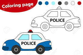 The article features some of the best racecars like ferrari, porsche and bmw. Vector Illustration Of Black And White Police Car Coloring Book Page For Preschool Kids Royalty Free Cliparts Vectors And Stock Illustration Image 124137245