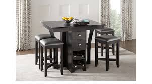 Bar & pub table sets : Ellwood Black 5 Pc Bar Height Dining Set Casual