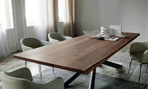 Are you looking for an affordable option for your home dining set without sacrificing quality pair your solid wood dining table with chairs that are built to last. Dining Table With Irregular Solid Wood Edges By Cattelan Italia