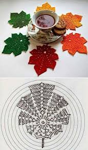 Pin De Elsa Steil Em Crochet Porta Copos De Croche Crochet De Natal Folhas De Croche