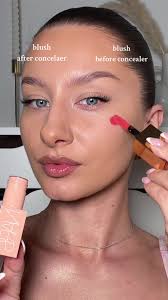 Blush Before vs After Concealer: NARS Secret Lover & Radiant Creamy Light  2.2