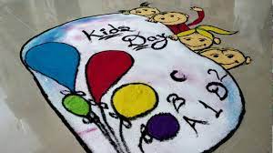 Kids Day Special Rangoli Children S Day Special Rangoli By Neha Special Rangoli Child Day Kids