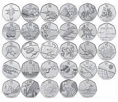 Selection Of Collectable Fifty Pence Coins 50p Rare Olympic And Commemorativ View More On The Link Http Www Zepp Coins Rare Coins Rare British Coins
