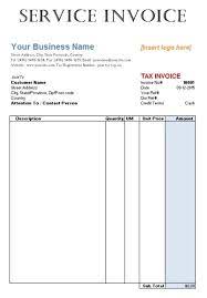 Service Invoice Template Free Word Templates