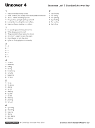 Straightforward upper intermediate unit test 7. Unit 7 Grammar Standard Answer Key