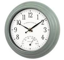 La Crosse Clock 8 in. Sage Green Indoor/Outdoor Quartz Analog Wall Clock 433-3020