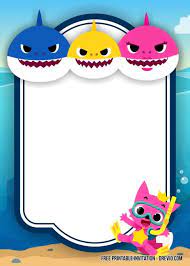 Free Printable Baby Shark Invitation Templates Free Printable Baby Sho Shark Birthday Invitations Free Printable Baby Shower Invitations Birthday Invitations