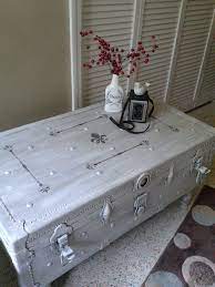 Trunks used as coffee tables are kind of a big trend, and for good reason! 20 Shabby Chic Trunk Coffee Table Home Office Furniture Ideas Check More At Http Www Buzzfolders Com Shabby Chic Trunk White Shabby Chic Coffee Table Trunk