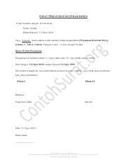 Perkara yang penting ialah surat kontrak pekerja haruslah memenuhi syarat tertentu dan mempunyai hak dan kewajiban perusahaan tersendiri contohnya pihak perusahaan wajib memberikan upah dalam jumlah yang telah. Pdf Surat Perjanjian Kontrak Kerja Yang Bertanda Tangan Di Bawah Ini Nama Satiah Mulai Bekerja 31 Ogos 2016 Saya Satiyah Menyatakan Telah Sepakat Course Hero