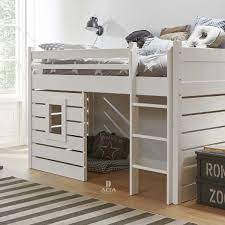 alta hutbed halfhoogslaper vaste poot 3 delig 90x200cm wit een supergaaf bed voor vele uurtjes speelplez tiener slaapkamer decoraties hoogslaper zolderbedden