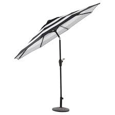Black And White Outdoor Umbrella Bazik Patio Tilting Market Umbrella 9 Black White Yjauc 165 1d Rona Market Umbrella Patio Umbrella Outdoor Decor
