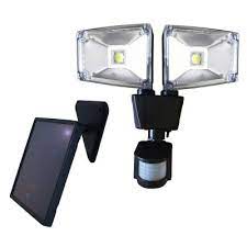 Nature Power Dual Cob Black Outdoor Solar Motion Activated Security Flood Light With Integrated Led 22060 The Home Depot Security Lights Outdoor Security Lights Flood Lights