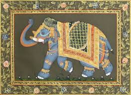 Decorated Elephant Indian Paintings Elephant Canvas Elephant Tapestry
