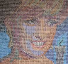 Beautiful In Heart And Soul Portrait Of Diana Created From 22 000 Used Postage Stamps By Pete Mason Lady Di Lady Princesa Diana