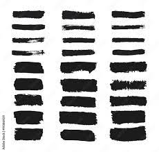 Collection of grunge rectangle brush strokes. Painted stripes set. Black  ink hand drawn texture. Lines isolated on white background Stock Vector |  Adobe Stock