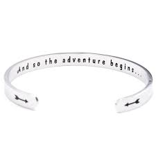 Stand out in the sea of hats with a clever graduation quote and create an instagram worthy graduation cap! And So The Adventure Begins Cuff Bracelet Graduation Gift Class Of 2019 2020 Gift Jewellery