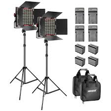 Neewer 2 Packs 660 Led Video Light Dimmable Bi Color With Barndoor And Light Stand 4 Pack 6600mah Li Ion Battery And Charger Photography Lighting Kit For Photo Studio Youtube Video Shooting Red Walmart Com