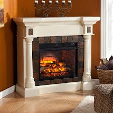 Lowe's has a selection of electrical fireplaces that offer the cozy atmosphere and supplemental heat you desire without the hassle. Boston Loft Furnishings 44 5 In W Ivory Infrared Quartz Electric Fireplace Lowes Com Corner Electric Fireplace Corner Fireplace Mantels Fireplace Design