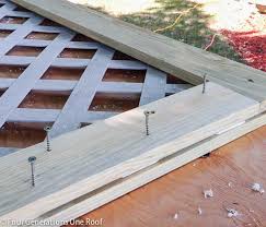 Constructing lattice windows to add to an existing deck. How To Build A Lattice Privacy Screen On A Budget With My Dad Four Generations One Roof