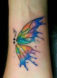 Semi Colon Watercolor Butterfly Done By Orlando Sedillo Tattoos Watercolor Butterfly Tattoo Semicolon Tattoo Semicolon Butterfly Tattoo