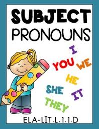 Resultado de imagem para subject pronouns