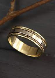 Men S Two Tone Gold Unique Wedding Band By Weddingringsstore Mens Gold Wedding Band Two Color Mens Wedding Rings Gold Mens Gold Rings Mens Gold Wedding Band