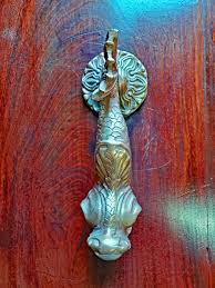 Vintage Cast Brass SerpantDolphin Door Knocker