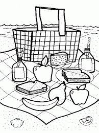 Happy pikacu's pokemon coloring pages. Picnic Basket Coloring Page Fun Family Crafts