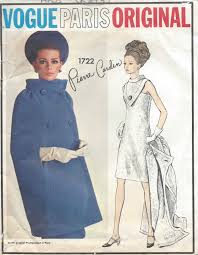 Today the name pierre cardin, if thought of at all, conjures up a licensing machine full of disparate products from key chains to furniture. 1960s Vintage Vogue Sewing Pattern B34 Cape Dress 1054r By Pierre Cardin The Vintage Pattern Shop