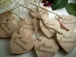 10 Wedding Favors Merci Beaucoup Heart Tags 1 3 4 Inch 45 Mm Weddings Weddings French Theme Showers Favor Bags Wedding Favors Wedding Place Card Holders