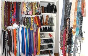 Learn creative ways to tie a cashmere scarf, oblong scarf, square scarf and sarong. Scarf Storage Solutions For An Organized Closet