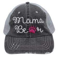 Hot Pink Mama Bear Paw Print Women Embroidered Trucker Style Cap Hat C11825hyy04 Bear Paw Print Womens Fashion Shoes Womens Baseball Cap